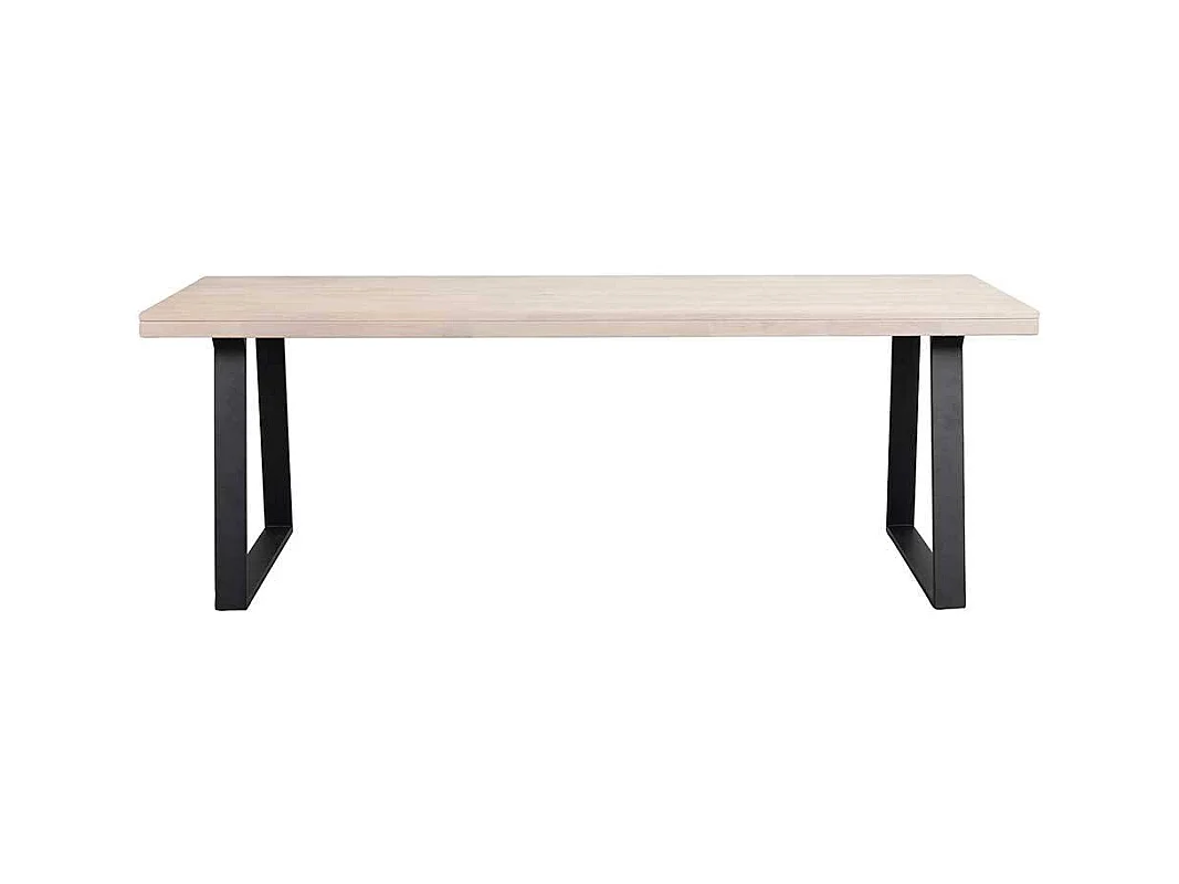 Esszimmer Tisch in Eichefarben White Wash Metallgestell