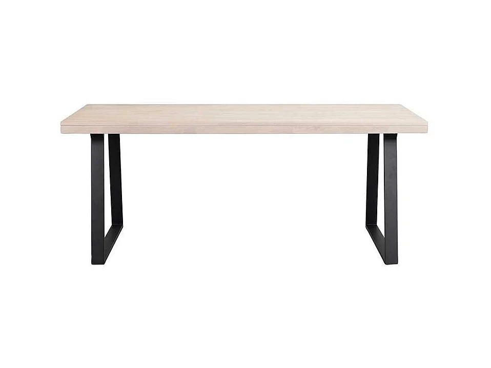 Esszimmer Tisch in Eichefarben White Wash Metallgestell