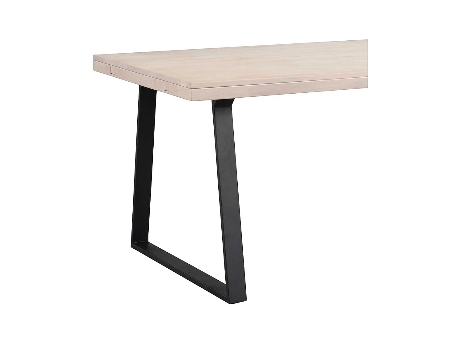 Esszimmer Tisch in Eichefarben White Wash Metallgestell