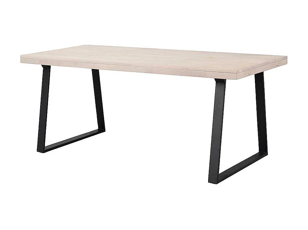 Esszimmer Tisch in Eichefarben White Wash Metallgestell