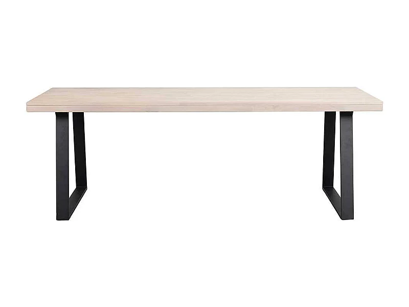 Esszimmer Tisch in Eichefarben White Wash Metallgestell