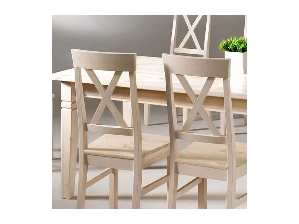 Massivholztisch in Weiß Kiefer Massivholz