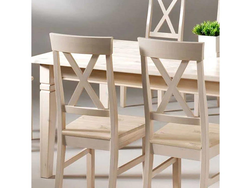 Massivholztisch in Weiß Kiefer Massivholz