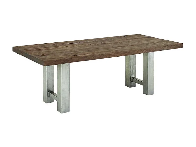 Küchentisch aus Wildeiche Massivholz Eisen