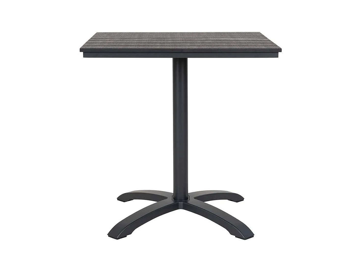 Balkon Tisch in Schwarz Aluminium und Kunststoff