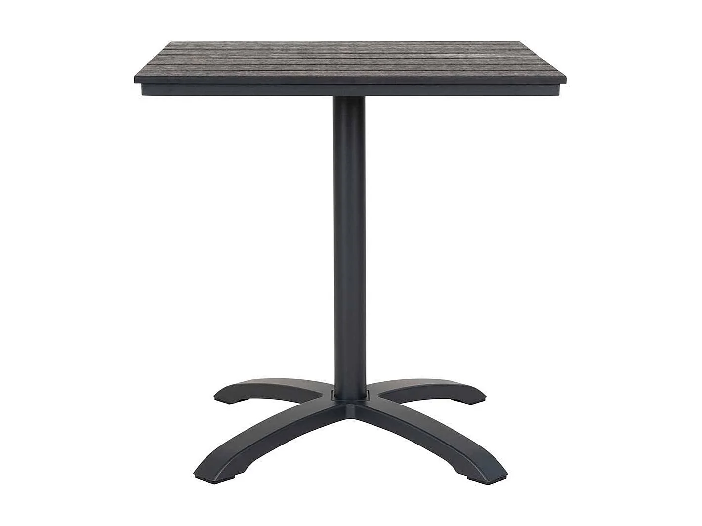 Balkon Tisch in Schwarz Aluminium und Kunststoff