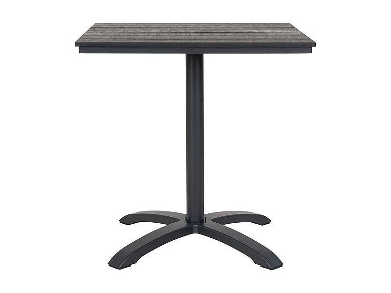 Balkon Tisch in Schwarz Aluminium und Kunststoff