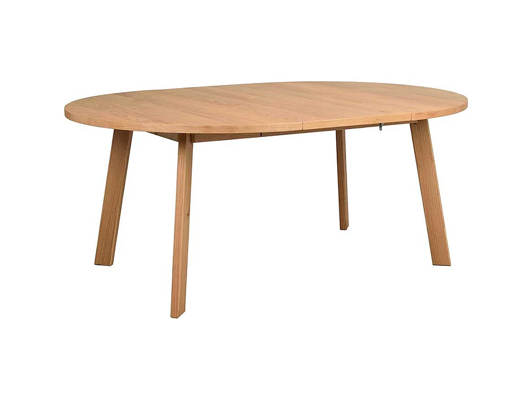 Esstisch rund modern in Eichefarben 75 cm hoch - optional verlängerbar