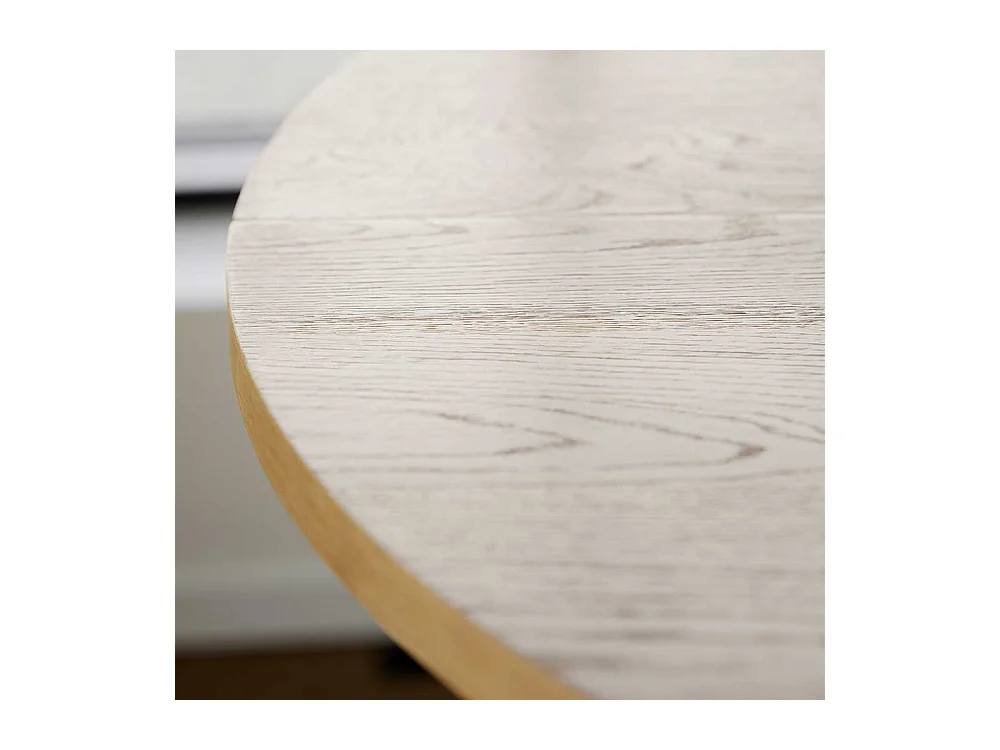 Esstisch rund modern in Eichefarben 75 cm hoch - optional verlängerbar