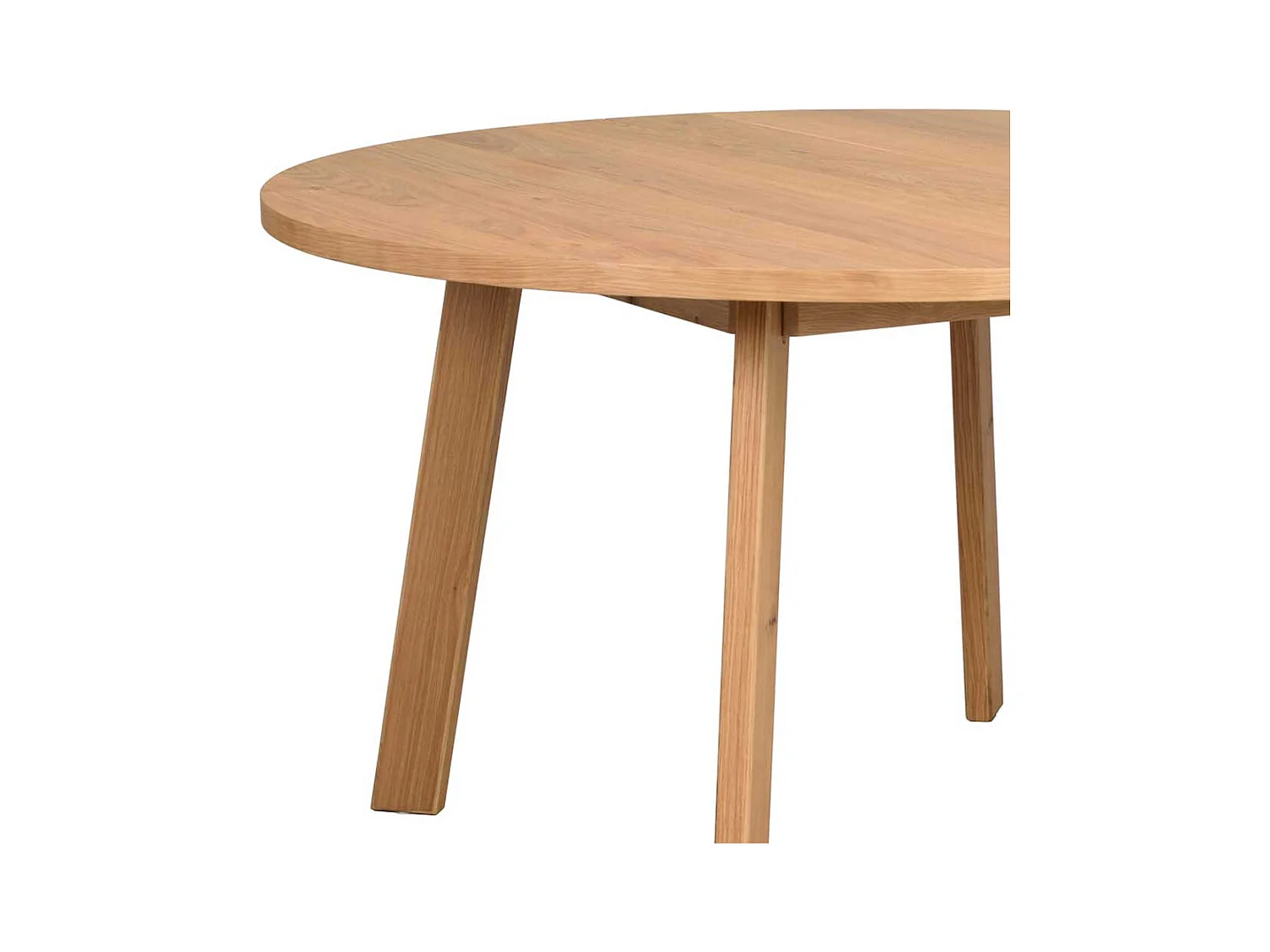 Esstisch rund modern in Eichefarben 75 cm hoch - optional verlängerbar