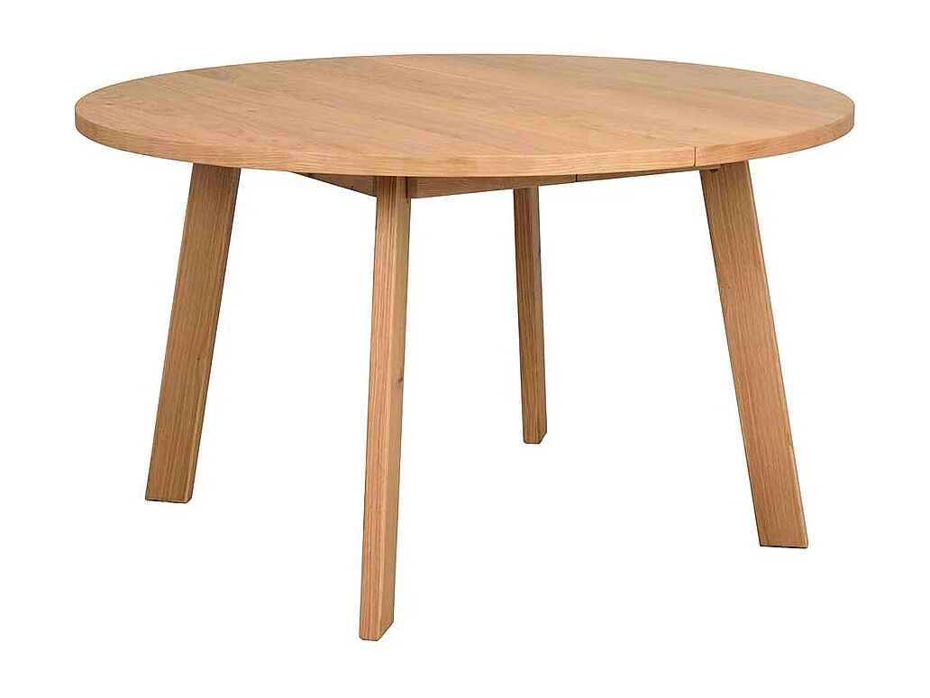 Esstisch rund modern in Eichefarben 75 cm hoch - optional verlängerbar