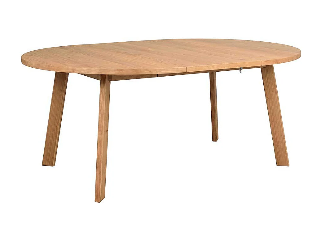 Esstisch rund modern in Eichefarben 75 cm hoch - optional verlängerbar