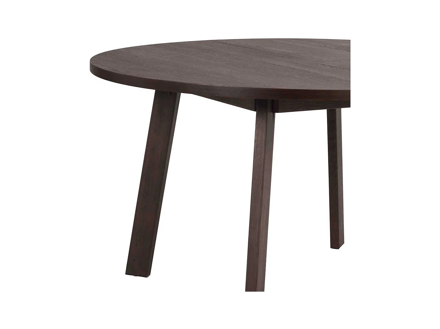 Küchen Tisch optional verlängerbar in Dunkelbraun geölt 75 cm hoch