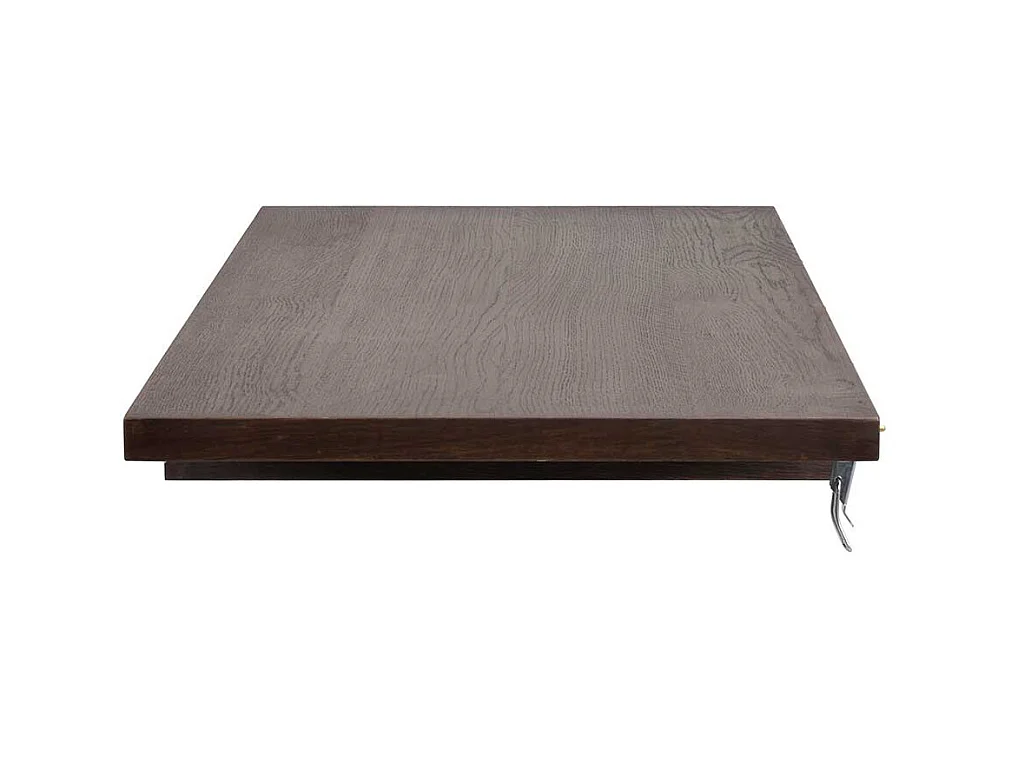 Küchen Tisch optional verlängerbar in Dunkelbraun geölt 75 cm hoch