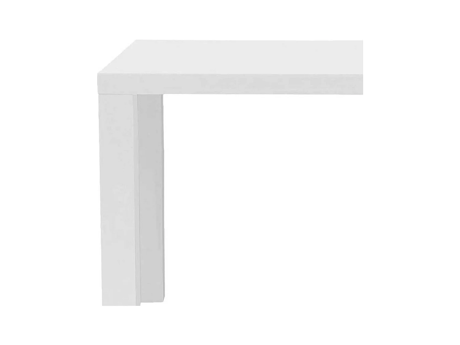 Hochglanz Esstisch mit quadratischer Tischplatte Weiß