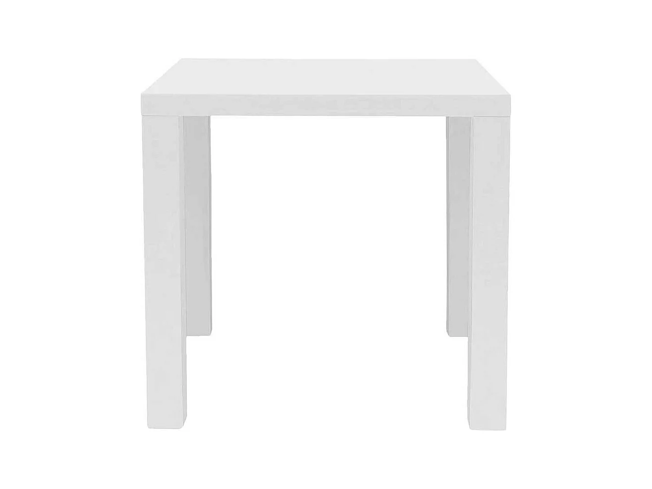 Hochglanz Esstisch mit quadratischer Tischplatte Weiß