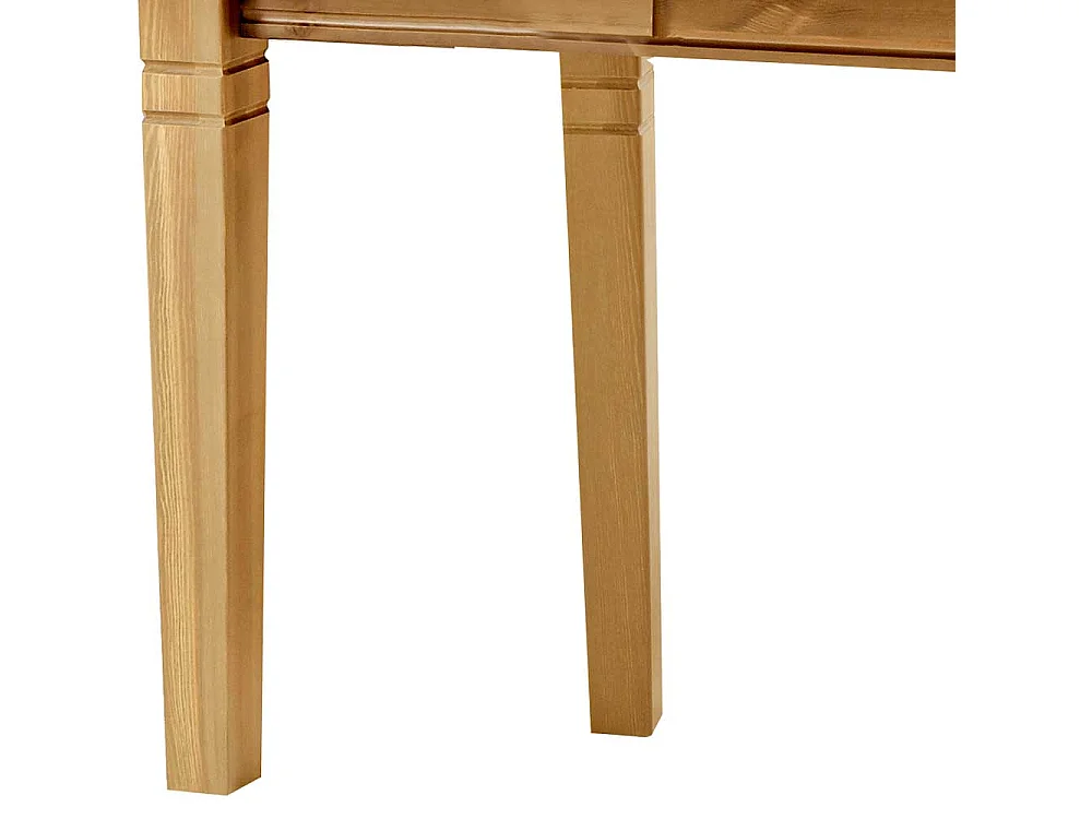 Esszimmertisch in Grau Kiefer teilmassiv zwei Schubladen