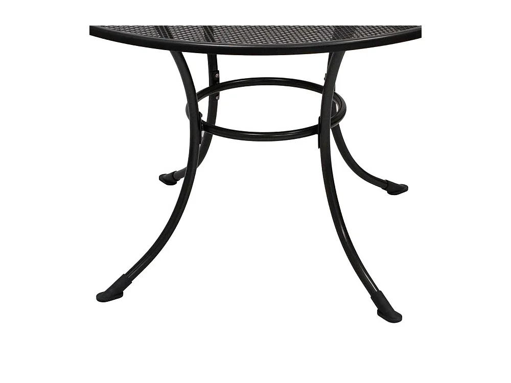 Runder Gartentisch aus Metall Grau