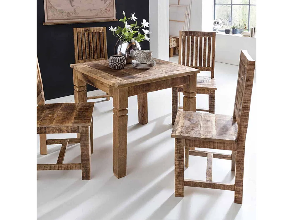 Esszimmertisch aus Holz massiv Landhaus rustikal