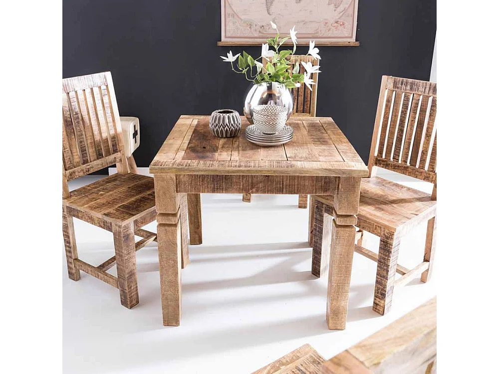 Esszimmertisch aus Holz massiv Landhaus rustikal