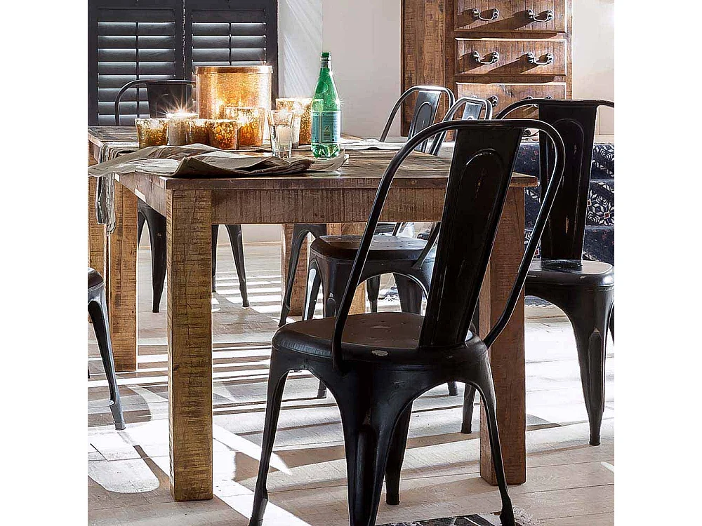 Esszimmertisch aus Mangobaum Recyclingholz 160 cm breit