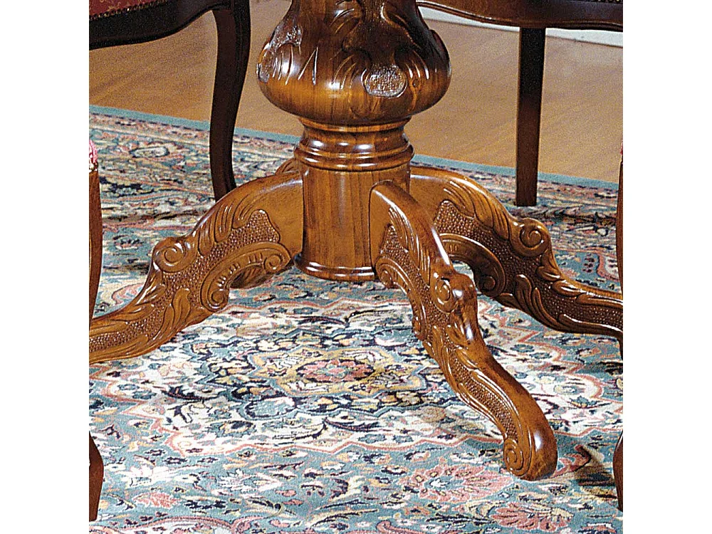 Runder Esstisch im Barock Design verlängerbar