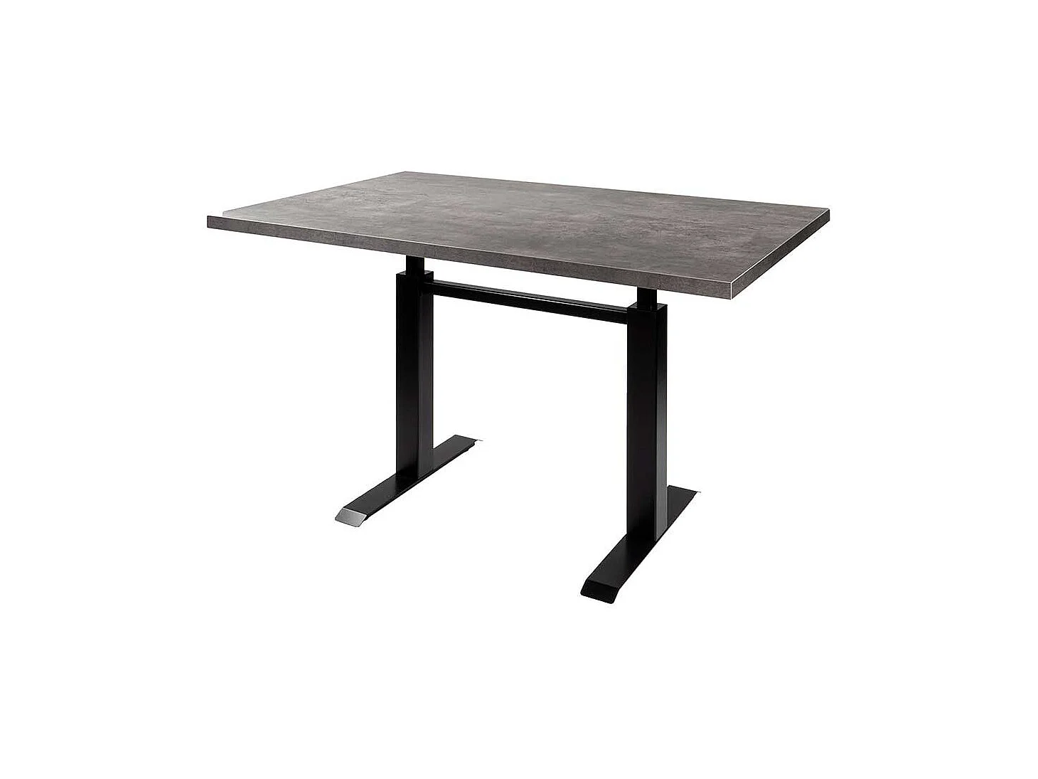Höhenverstellbarer Multifunktionstisch in Beton Grau und Schwarz