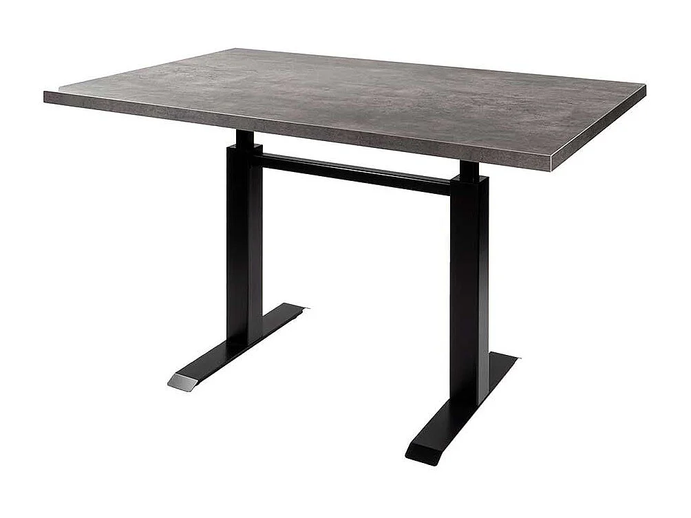 Höhenverstellbarer Multifunktionstisch in Beton Grau und Schwarz