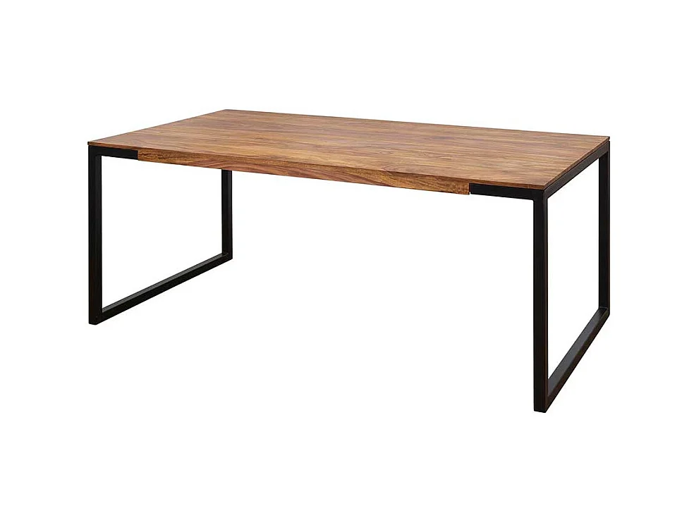 Esstisch aus Sheesham Massivholz und Metall Industry Design