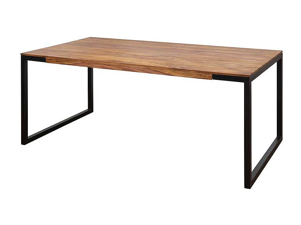 Esstisch aus Sheesham Massivholz und Metall Industry Design