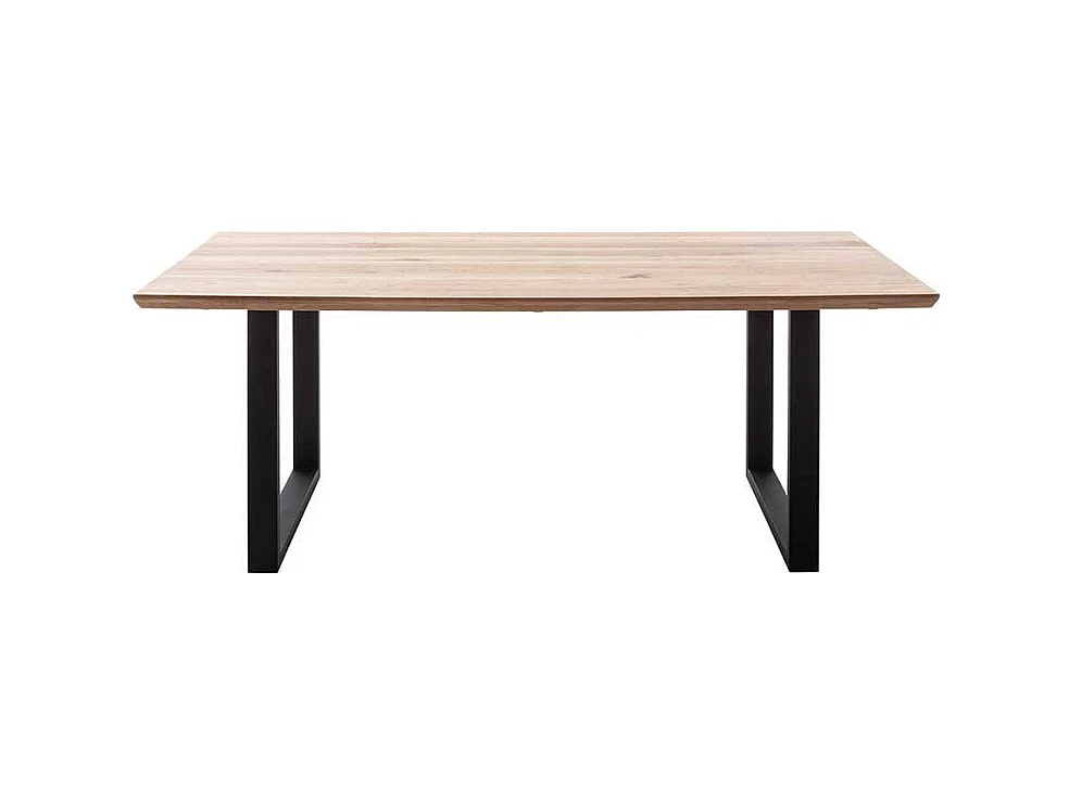 Esstisch Holztisch aus Metall und Zerreiche Massivholz