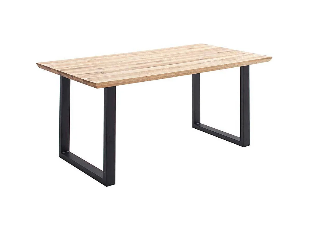 Esstisch Holztisch aus Metall und Zerreiche Massivholz