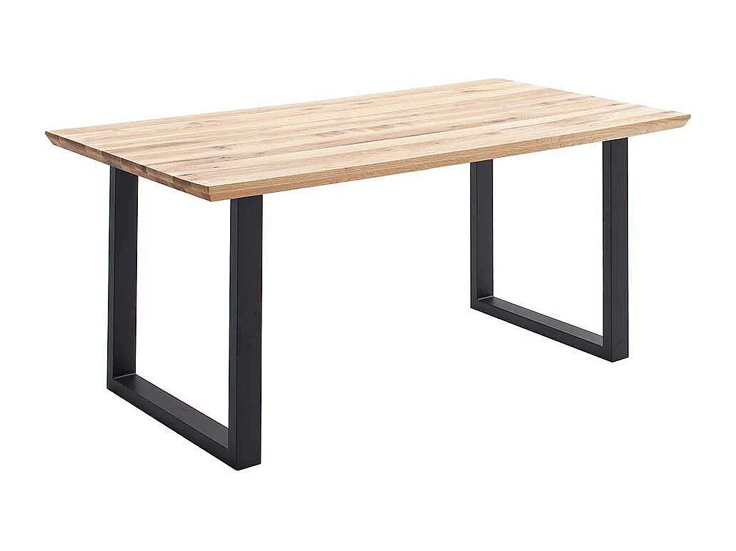 Esstisch Holztisch aus Metall und Zerreiche Massivholz