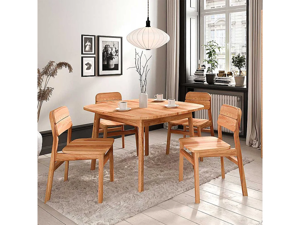 Esstisch Esszimmertisch aus Kernbuche Massivholz 77 cm hoch