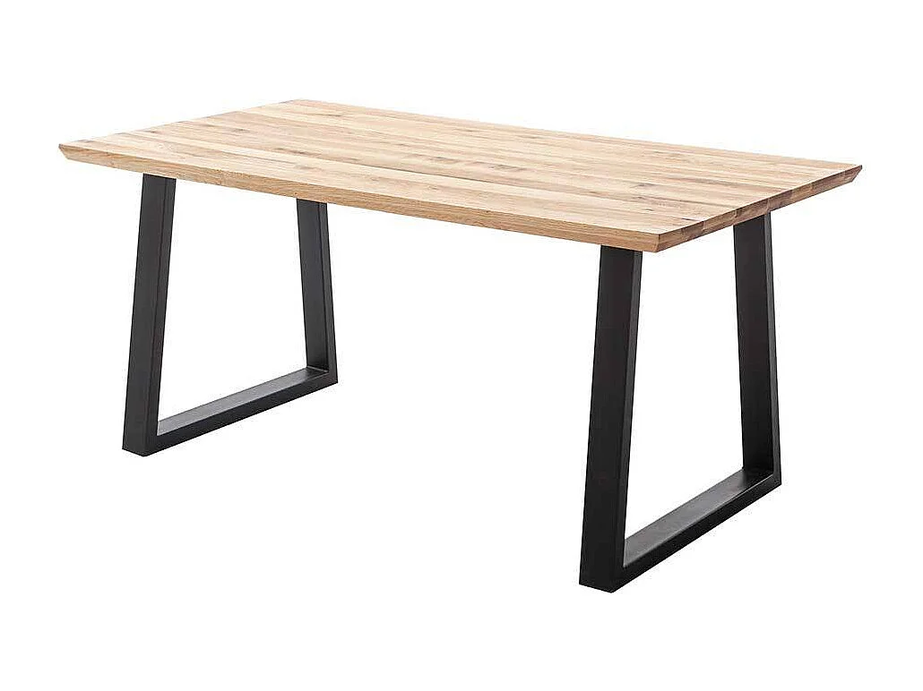 Esstisch Holztisch aus Metall und Zerreiche Massivholz