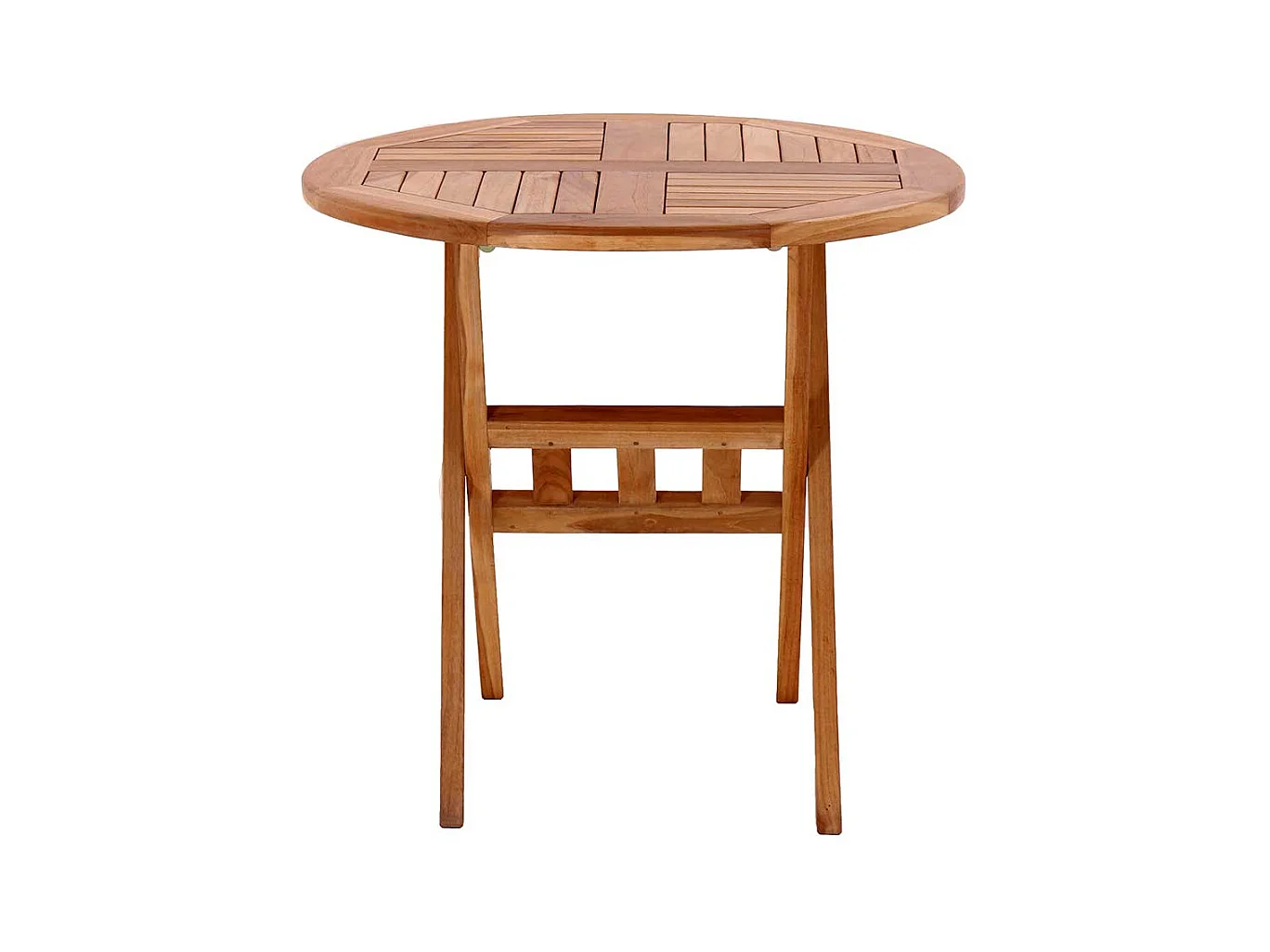 Rundtisch für Garten Teak Massivholz