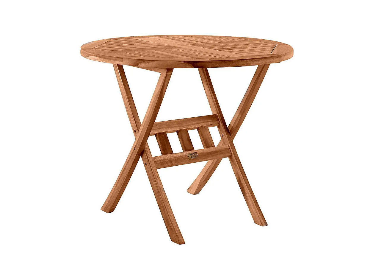 Rundtisch für Garten Teak Massivholz