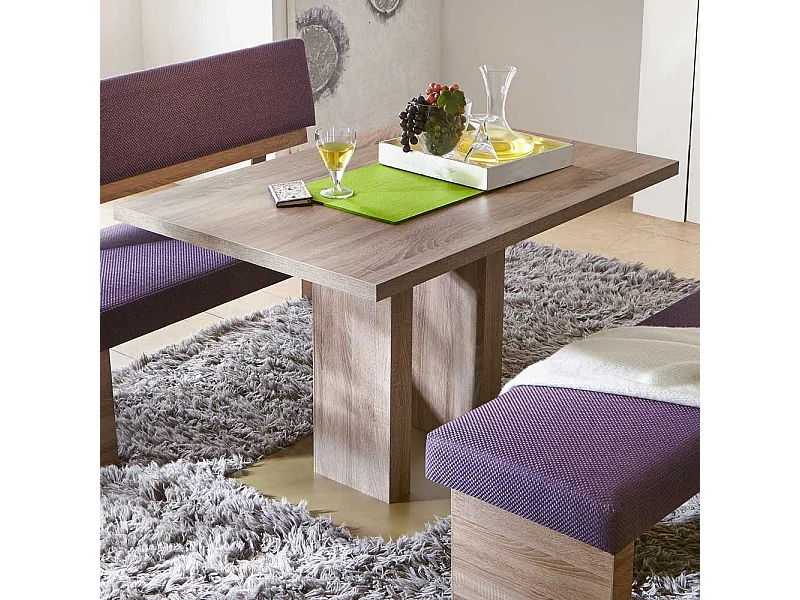 Esszimmertisch mit Säulen Eiche Sonoma