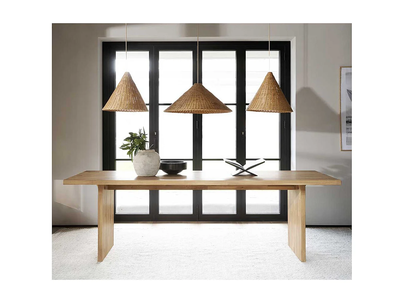 Skandi Esszimmer Tisch aus Eiche Massivholz geölt 240 cm breit