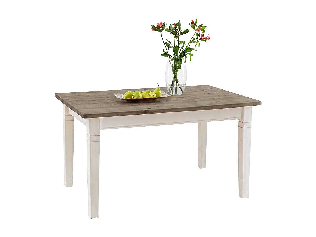 Esszimmertisch in Weiß Grau Landhaus