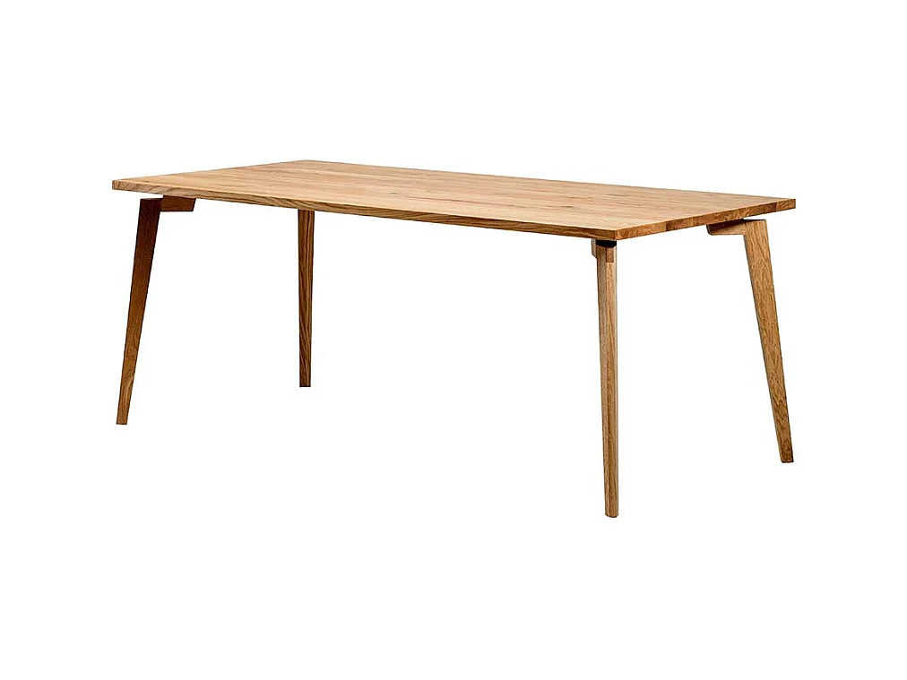 Holztisch aus Eiche Massivholz 90 cm tief