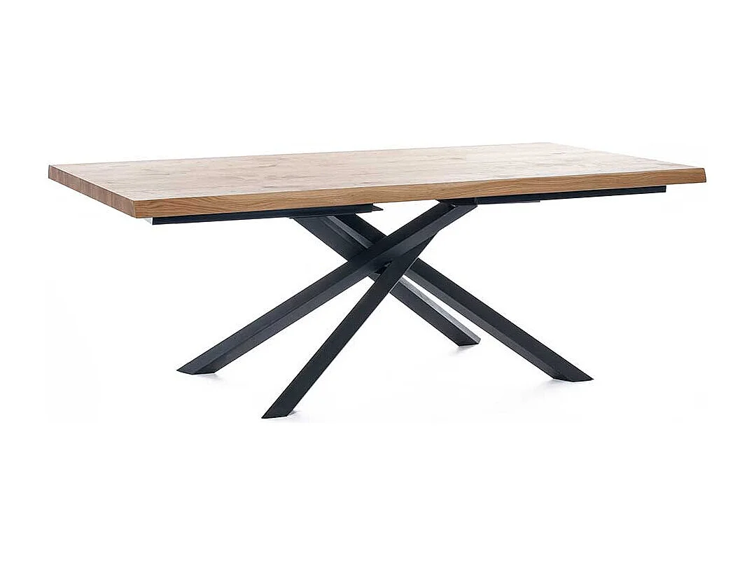 Esstisch mit Eiche furniert Mikado Fußgestell