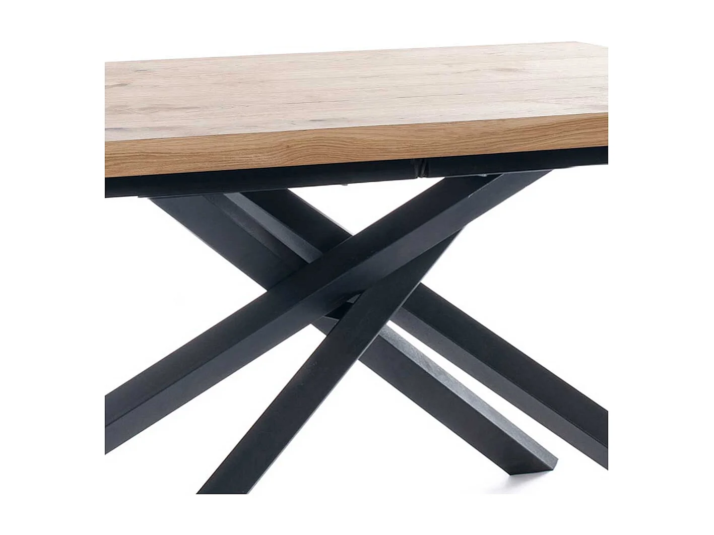 Esstisch mit Eiche furniert Mikado Fußgestell