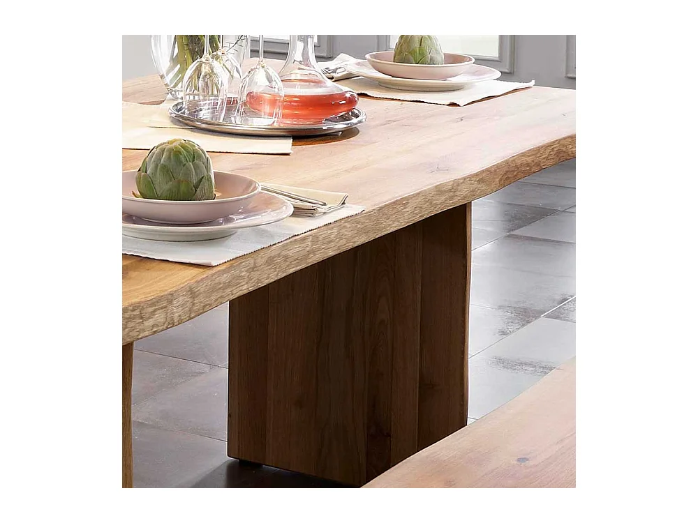 Baumkanten Esstisch aus Massivholz geölt