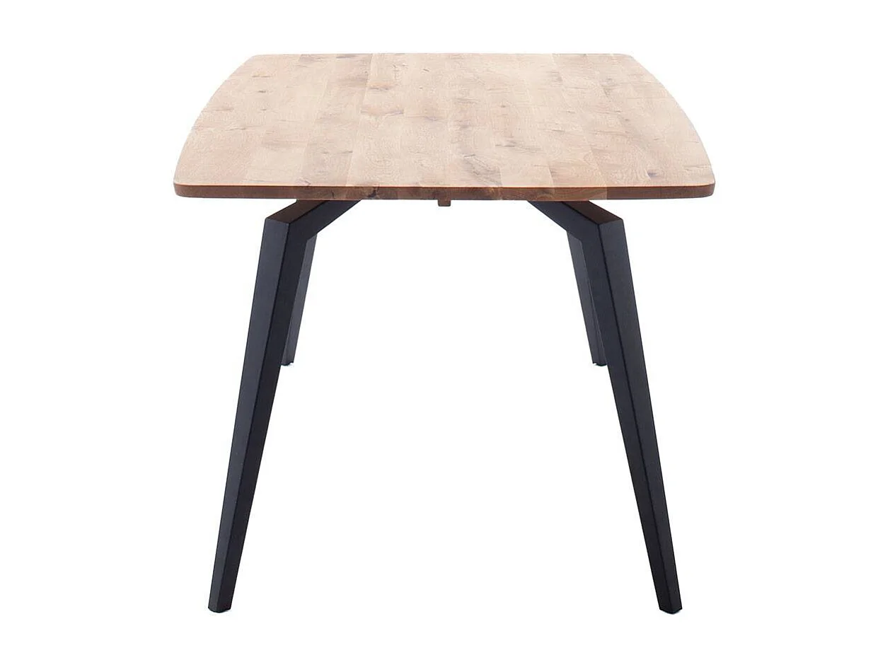 Esstisch Tisch Esszimmer aus Metall mit Massivholzplatte