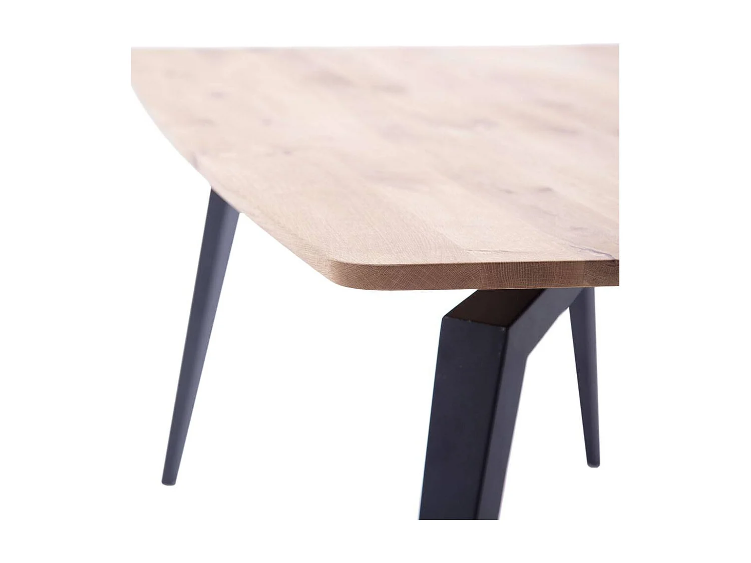 Esstisch Tisch Esszimmer aus Metall mit Massivholzplatte