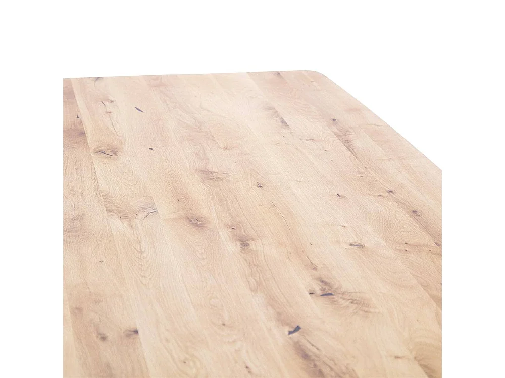 Esstisch Tisch Esszimmer aus Metall mit Massivholzplatte