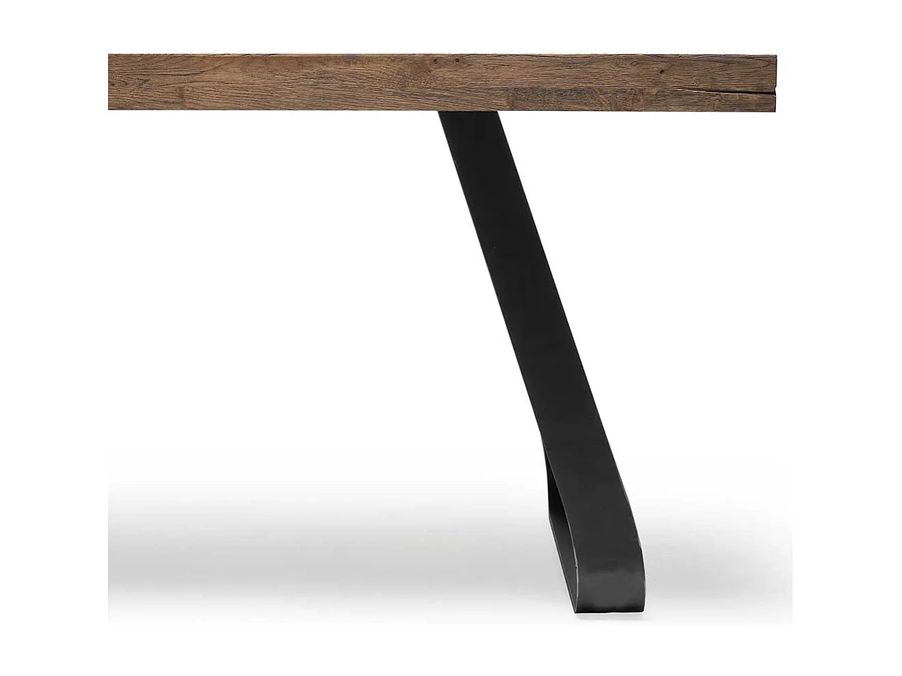 Esszimmer Tisch aus Asteiche Massivholz Bügelgestell aus Metall