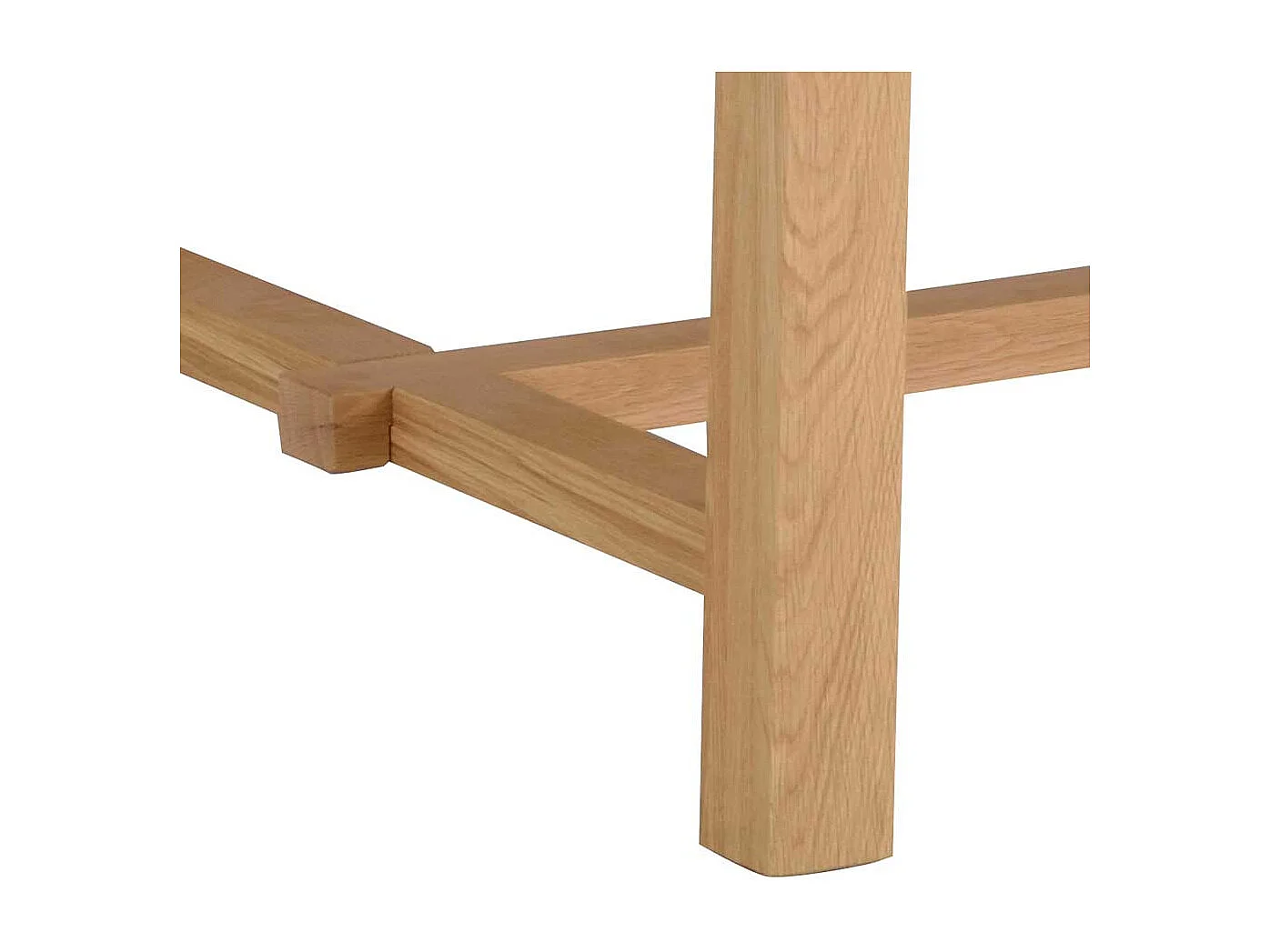 Esszimmertisch aus Eiche Massivholz gebürstet und lackiert