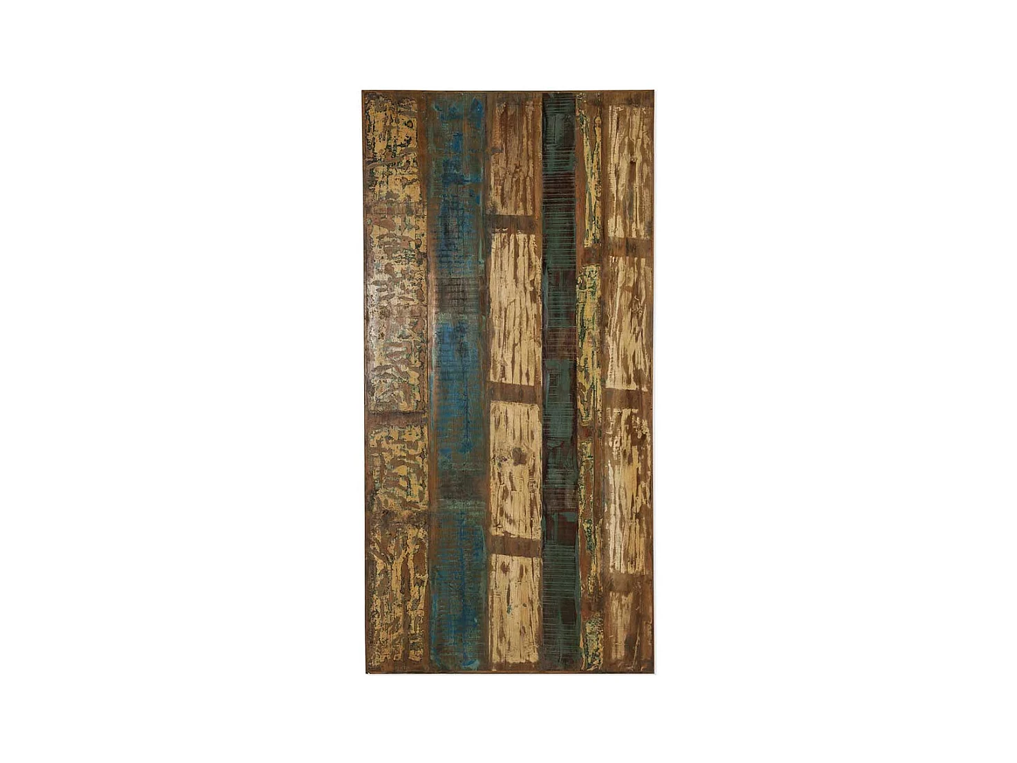 Shabby Küchen Tisch mit Massivholzplatte Gusseisen Gestell